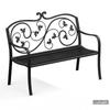 Banco de Parque de Hierro de Estilo Europeo para Dos Personas Silla Doble Exterior Balcón Patio Mesa y Silla Silla de Ocio para Varias Personas