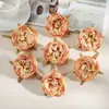 S 6cm Estilo Retrô Flor Rosa Simulada com Borda Queimada Artificial para Arranjo Floral DIY Manual Arranjo de Flores Buquê de Casamento Decoração de Casa