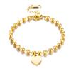 Jinhui nuevo popular brazalete de acero de titanio europeo y americano estilo ins femenino personalizado moda no se decolora brazalete anti-decoloración