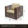 Sillón Sofá de Ratán para Exteriores Silla de Ratán Impermeable para Patio Terraza Sala de Estar Invernadero Ocio Juego de Sofás