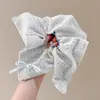 Pañuelo Cuadrado Pequeño Floral para el Cabello, Cuerda para el Cabello Estilo Girly, Goma para el Cabello de Chica Dulce, Nuevo Estilo 2025 Accesorio para el Cabello, Estilo Perezoso