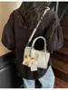 Bolso de Mano de Alta Gama con Patrón de Cocodrilo Transfronterizo para Mujer 2026 Nueva Moda Bolso Cruzado Versátil Estilo Coreano Bolso Cubo