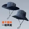 Novos Chapéus de Pescador Bordados para Exterior para Homens e Mulheres Estilo Camping Montanhismo Chapéus de Proteção Solar Pesca Proteção Solar Série Chapéu Cowboy Ocidental
