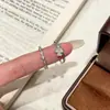 Anillo de plata de ley S925 con diamante para mujer, sensación de nicho de alta gama, anillo delgado con forma de diamante, apilable, lujo ligero, versátil, anillo abierto ajustable