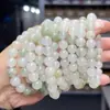 Pulseira de Jade de Seda Dourada Natural Mais Vendida Transfronteiriça Jade Colorido do Deserto Gobi Contas Redondas Pulseira de Fio Único Estilo Chinês Ornamentos de Jade Atacado