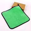 Toalla de coche engrosada de vellón de coral, doble cara, dos colores, toalla compuesta absorbente, sin pelusa, paño para lavado de autos, toalla, logotipo