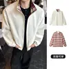 Otoño 2026 Nuevo Estilo Estilo Hong Kong Talla Grande Chaqueta Reversible para Hombre Holgada Retro Doble Cara Casual Ropa de Trabajo