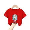 Camiseta de Manga Curta 100% Algodão Puro para Meninas Verão Novo Estilo para Crianças Meninas de Tamanho Médio e Grande Top Estiloso com Estampa de Desenho Animado de Meia-Manga