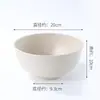 Tazón de Plástico de Paja de Trigo 20cm Nórdico Creativo Tazón para Fideos Instantáneos Estudiante Dormitorio Anti-Caídas Tazón Doméstico para Sopa