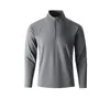 Alternativa asequible a la ropa de exterior, nueva camiseta deportiva de manga larga ligera y transpirable con cuello alto y media cremallera de secado rápido, capa base de enfriamiento para exteriores para hombre