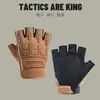 Guantes de ciclismo para exteriores para hombres y mujeres, adecuados para ciclismo al aire libre, motociclismo, operaciones de campo, escalada en roca, combate, uso táctico y entusiastas militares, guantes de medio dedo