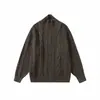 Yidao Vintage Otoño 2026 Nueva Colección: Suéter Cárdigan con Cremallera de Punto Trenzado Patrón Espiga, Ropa de Punto Estilo Retro Old Money para Hombres y Mujeres