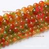 Cast Ming otimização comercial cor mista amarelo calcedônia vermelha contas soltas flor amarelo jade contas redondas pulseira colar frisado jóias atacado