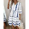 Código Estándar Transfronterizo Modelo Nuevo Aliexpress Vestido Estampado Estilo Bohemio Original para Mujer