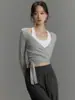 Novedad Otoño/Invierno 2026 Ropa de Yoga para Mujer, Suave y Transpirable, Cárdigan Tie-Dye de Doble Uso, Chaqueta de Manga Larga de Corte Holgado Adelgazante para Fitness