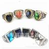 Anillo para Hombre y Mujer Anillo con Incrustaciones de Jade Anillo de Oro y Plata Anillo de Ágata y Jade Lista de Puestos de Regalos