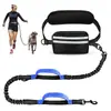 Novo conjunto de bolsa de cintura esportiva para corrida de animais de estimação transfronteiriça, coleira retrátil refletiva para passeios de cachorro ao ar livre, em estoque para atacado