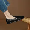 Gigante macio! Tamanho 43 Sapatos Femininos Plus Size Nova Coleção Primavera e Outono 2025 Sapatos Pequenos de Couro Mocassins Casuais Planos Sapatos Femininos de Camada Única com Solado Macio