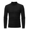 Comércio exterior transfronteiriço Camiseta masculina de manga comprida, tamanho grande, gola baixa, pulôver, cor sólida, lã, manga comprida, camisa de baixo