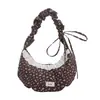Bolsa de Hombro Cruzada de Lona Urbana Simple con Pliegues Florales para Mujer, Nueva de Otoño 2026, Bolso de Axila