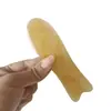 Placa gua sha em formato de vaca de resina para beleza facial, universal para o rosto, conjunto completo com placa triangular para olhos para massagem gua sha e relaxamento muscular
