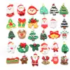 Serie Navideña de Resina DIY Colgante de Papá Noel Regalo Muñeco de Nieve Pulsera Llavero Colgante Decorativo W462
