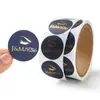 Fabricante de Etiquetas Vinilo Autoadhesivo Redondo Impermeable Rollo de Papel Pegatinas con Logo Impreso Personalizado
