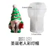 Novo Molde de Gnomo de Natal Boneco Anão de Natal Estatueta Papai Noel Vela Molde de Silicone