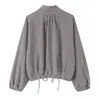 Chaqueta casual suelta de verano a cuadros para mujer estilo europeo y americano 2886