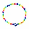 Pulseira Colorida de Plástico com Contas Circulares de Olho para Mulheres Joia Fresca Doce de Primavera Presente Promocional de Publicidade