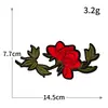 Venta Caliente Transfronteriza Bordado por Computadora Rosa Adhesivo Termofusible para Planchar Pegatinas de Tela Estilo Chino Flor de Ciruelo Accesorios para Ropa Al por Mayor