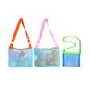 Bolsa de juguete para niños, bolsa de viaje para playa, bolsa de almacenamiento hueca, bolsa de playa transparente, bolsa de hombro, se puede agregar logo