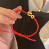 Pulseira Trançada de Corda Vermelha Ano do Dragão Feminina Leve Luxo Nicho Estilo Chinês Corda de Mão Ano do Zodíaco Chinês Estilo Nacional Pulseira de Casal para Estudantes