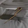 Brincos de Clipe para Orelha Ossinho de Raio Europeus e Americanos Niche Estilo Ins Modernos Únicos Elegantes Longos Cravejados com Diamantes Acessórios Pendentes para Orelha para Mulheres
