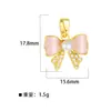Meizu Tres Zonas Gota de Aceite Serie Floral de Cobre Microincrustado Accesorios de Joyería Girasol Rosa Collar Pulsera Colgante DIY