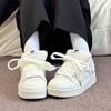Nicho Original Off-White Zapatos de Pan Estampados 2025 Primavera Nuevo Versátil Zapatos Blancos Zapatillas Deportivas Casuales de Suela Gruesa