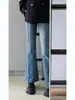 Jeans Feminino Corte Ampulheta Primavera e Outono Novo Tamanho Plus Size Menina Cheinha Cintura Alta Cobre o Quadril Emagrecimento Calças Stretch