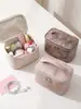 Amazon Personalizado Nova Bolsa de Maquiagem Estilo Nórdico Prata Quente Bolsa de Mão de Viagem Necessaire Bolsa de Armazenamento de Cosméticos em Couro PU