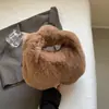 2025 Nuevo Otoño Bolso Pequeño de Felpa de Aspecto Elegante Bolso de Peluche para Mujer Bolso Dumpling Peludo Bolso de Mano Nube Peluda Dumpling