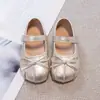 Zapatos de piel para niños, zapatos de princesa para niñas, zapatos negros de actuación para niñas pequeñas, zapatos de bebé de suela blanda para primavera y otoño, zapatos de una sola suela antideslizantes