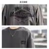 Camiseta de manga corta para hombre 2023 estilo americano impresa moderna ins verano suelta de algodón manga media