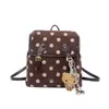 Mochila de lunares estilo coreano para mujer, nuevo modelo 2026, gran capacidad, gamuza, ligera, adecuada para ir al trabajo, uso estudiantil, clase y viajes