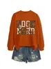 Amazon Wish site independente moda casual retrô feminina nerd de livros floral outono e inverno nova blusa de moletom