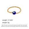 Amazon Europa y Estados Unidos personalidad popular ojo de diablo esmalte de color cuenta plana pulsera 18K cobre chapado en oro cuentas pulsera elástica mujer