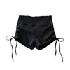 Tiro de Calle Popular en Internet Cintura Alta Ajustados Cadera Bolso Cordón Encaje Yoga Fitness Pantalones Cortos Cadera de Durazno Deportes de Baile Pantalones Cortos Calientes