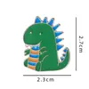 Broche Pequeno Dinossauro Emblema Animal Desenho Animado Estudante Animação Liga de Zinco Uniforme Escolar Acessórios para Mochila Casal Versátil Estiloso Masculino