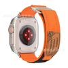 Adequado para Pulseira Apple Watch Loop de Nylon Etiqueta de Couro Velcro Iwatch110Ultra Pulseira de Lona Transfronteiriça