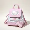 Mochila de Ombro Portátil de Pelúcia Gatinho Hello Kitty Coração de Menina Mochila Fofa de Rua Presente