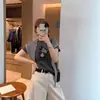¡Estilo Coreano para un Look Juvenil! Camiseta Roja de Manga Corta y Cuello Redondo con Estampado de Ponis para Mujer, Nueva Moda Primavera 2026 Top Holgado