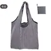 Em estoque 190T bolsa de compras dobrável leve fina nylon à prova d'água portátil ombro único tamanho médio bolsa ecológica bolsa de mão bolsa de supermercado